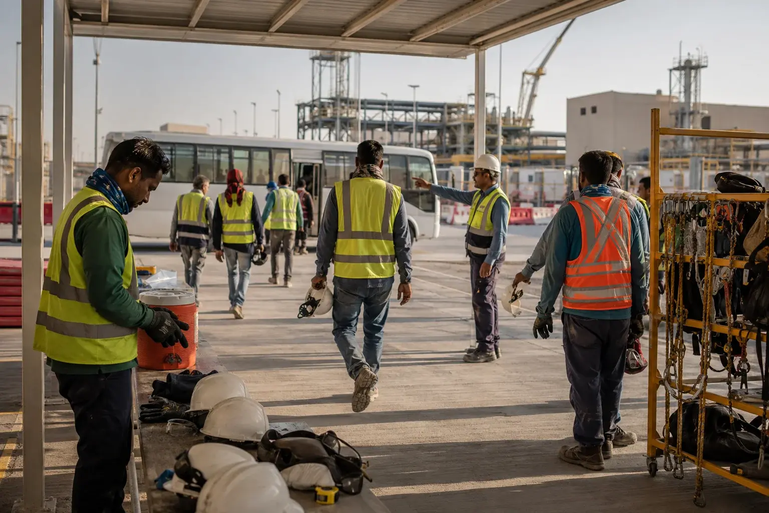 Workforce coordination for an industrial project